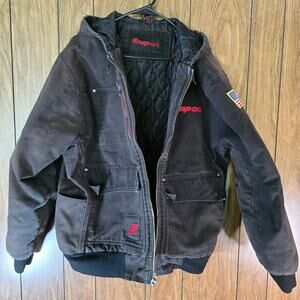 Snap-on Tools Hooded Work Jacket Canvas Full-Zip Mens L